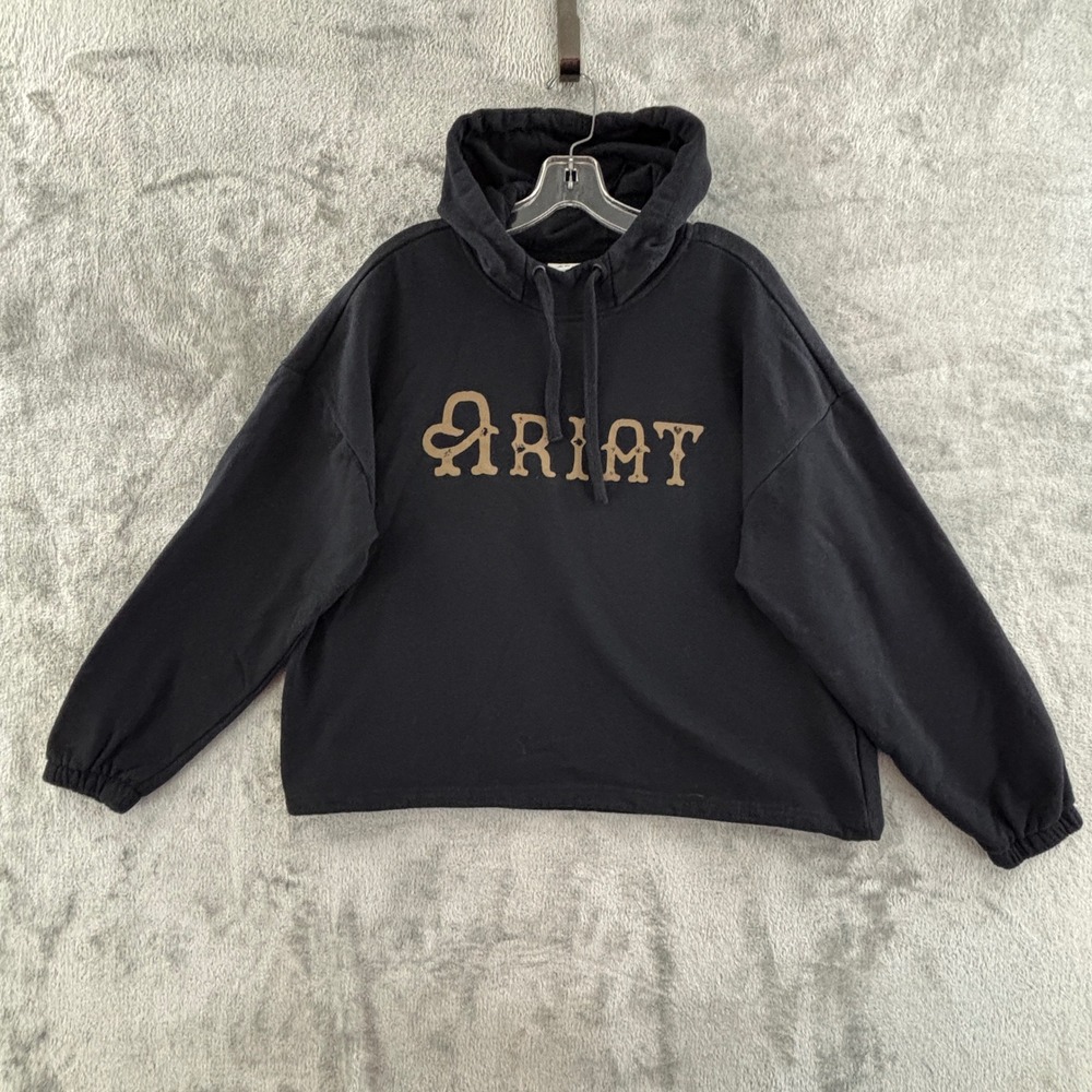 Ariat Essential Hoodie Womens XL Black Hooded Pullover Sweatshirt Style 10052002
